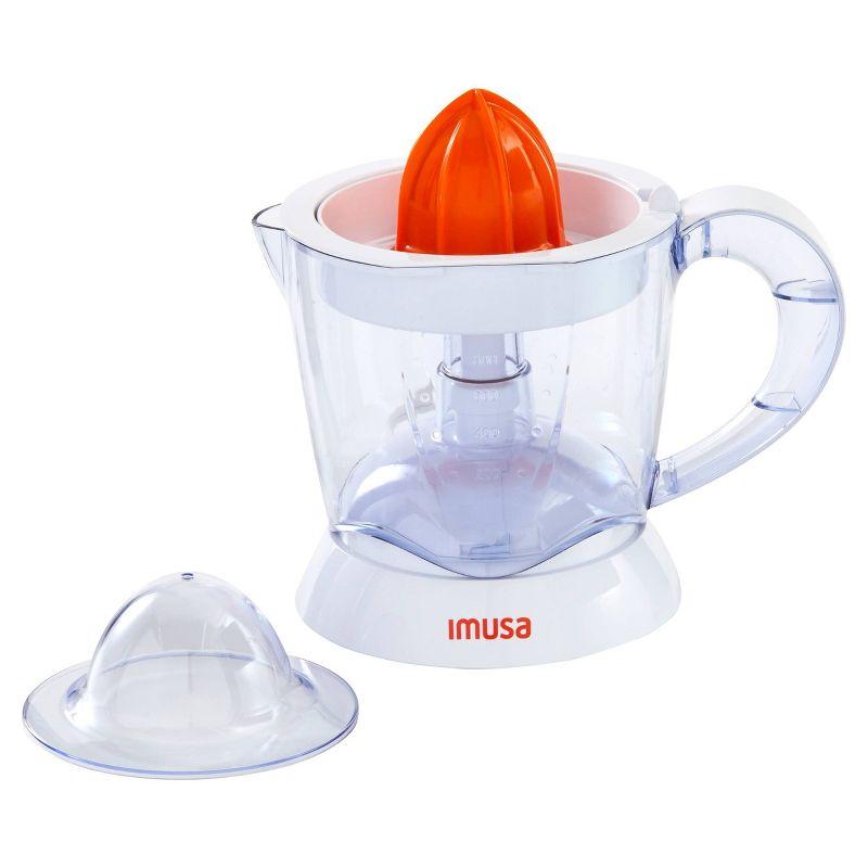 IMUSA 34oz Electric Citrus Juicer, 25 Watts - White: Lemon Juice Maker, Plastic, 90-Day Warranty, 2.3 lbs, No Speeds