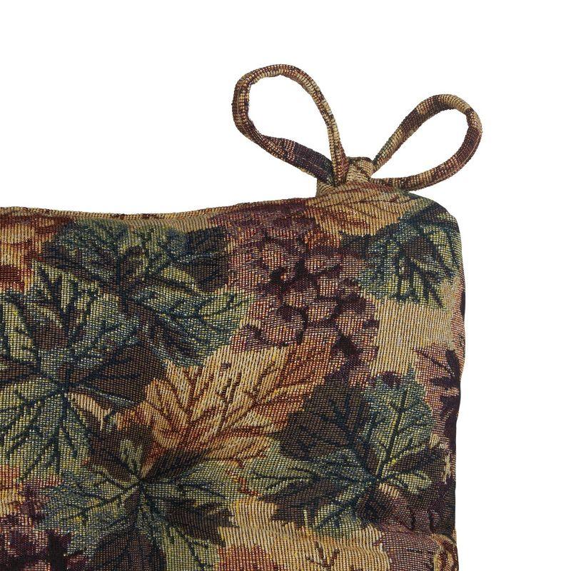 Gripper Jumbo Cabernet Rocking Chair Cushion Set Include Seat and Back Cushion: Solid Polyester & Cotton, Indoor, 21"x17"x3"