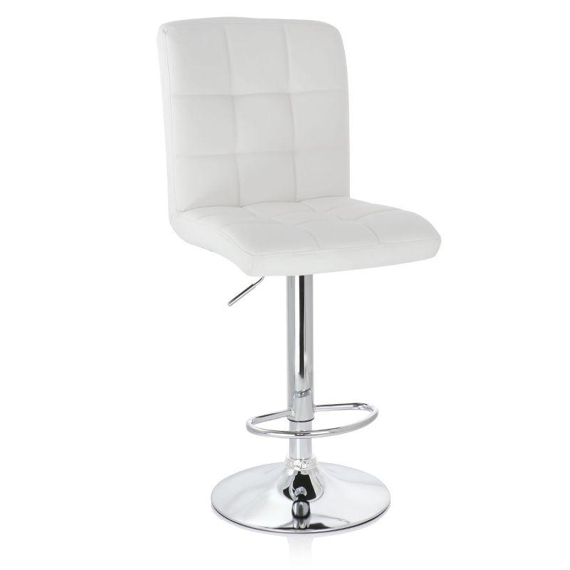 Latitude Run® Jaretssi Swivel Upholstered Adjustable Height Counter Stool with Metal Frame (Set of 2)