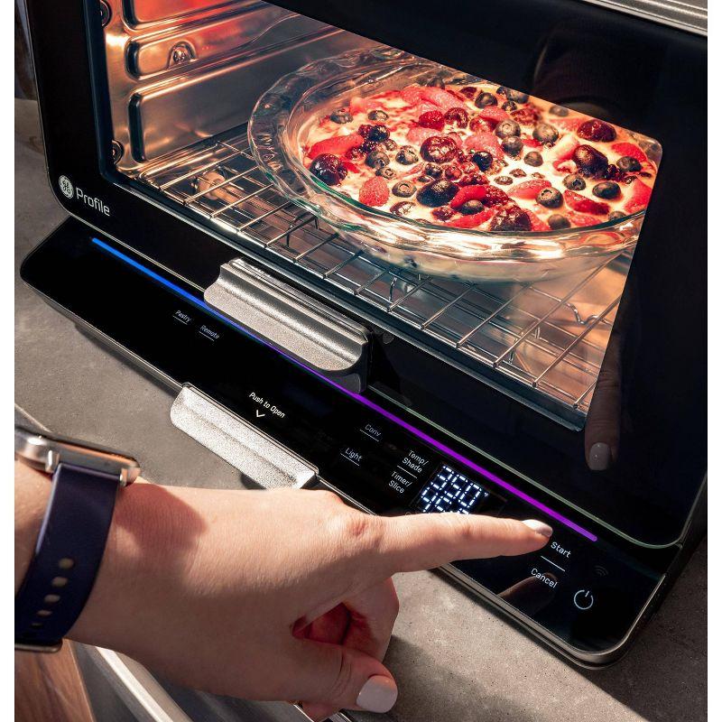 GE Profile Smart Oven with No Preheat: 7-Volume Capacity, Dishwasher-Safe Parts, Black, 29 lbs, 120W, 11.5" Height