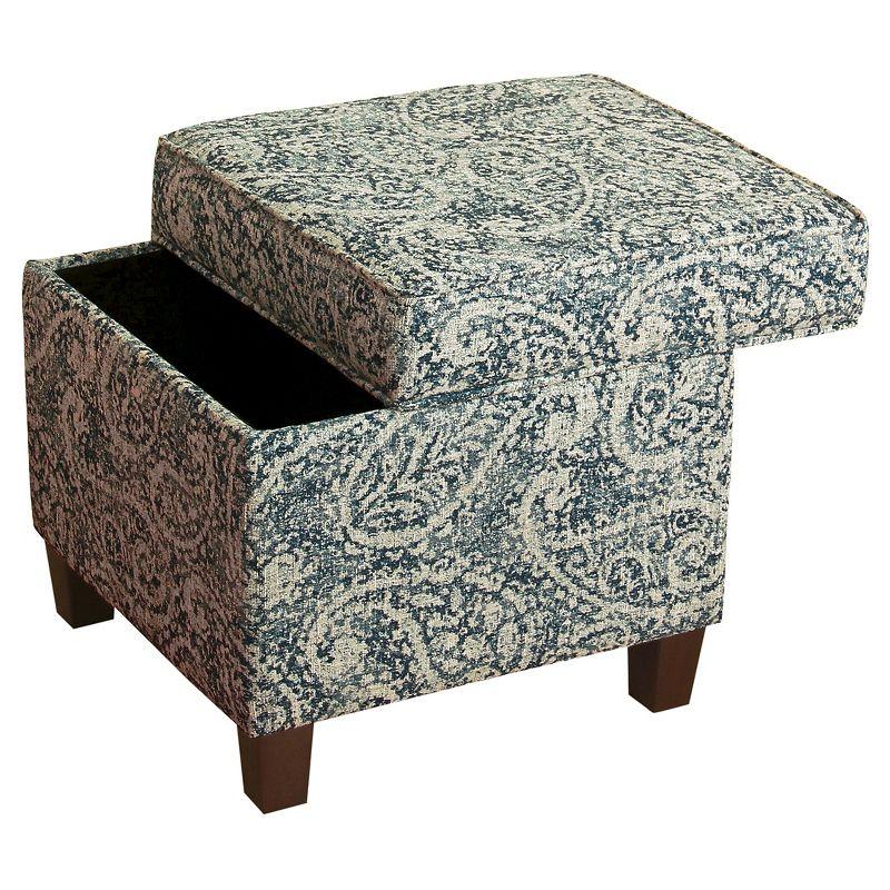 Cole Classics Square Storage Ottoman with Lift Off Top - HomePop