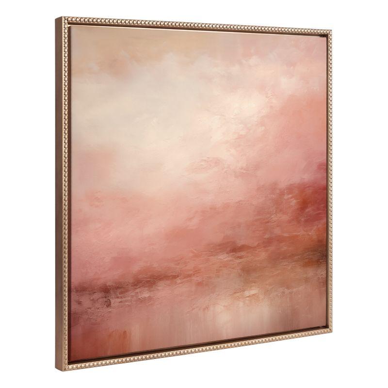 Kate & Laurel All Things Decor 30"x30" Sylvie Tonal Red Abstract Framed Canvas by The Creative Bunch Studio