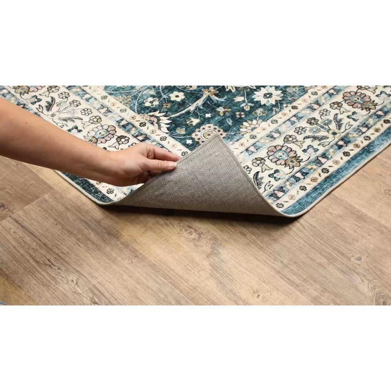 Oriental Weavers Sumter SUM08 Teal/ Ivory Indoor Area Rug - 5' x 7'