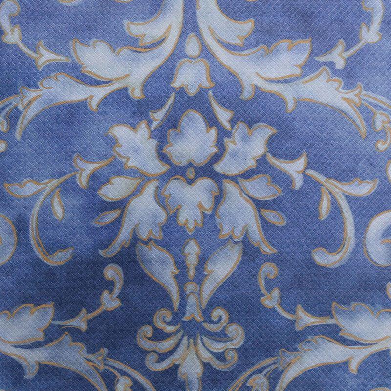 SoHome Cozy Living Watercolor Damask Anti-Fatigue Kitchen Mat, Blue/Gold, 20"x36"