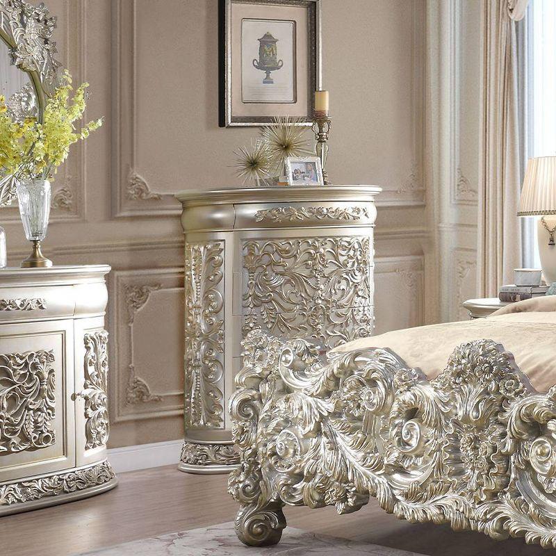 47" Sorina Decorative Storage Drawer Antique Gold Finish - Acme Furniture: 5-Drawer Bedroom Chest, No Assembly Required