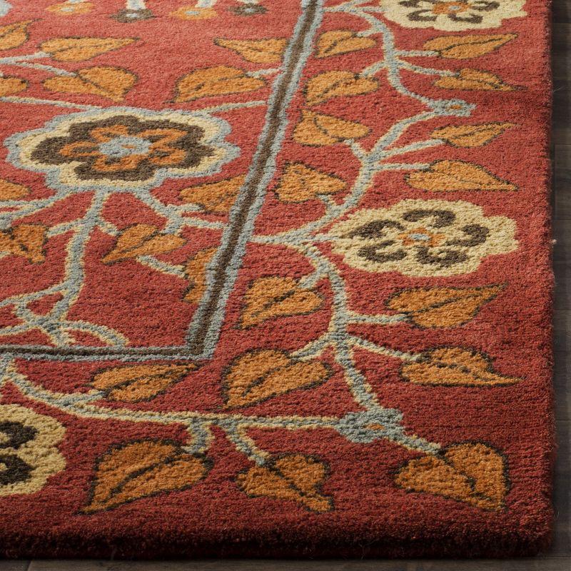 Heritage HG407 Handmade Area Rug - 9'x12' - Red/Multi - Safavieh