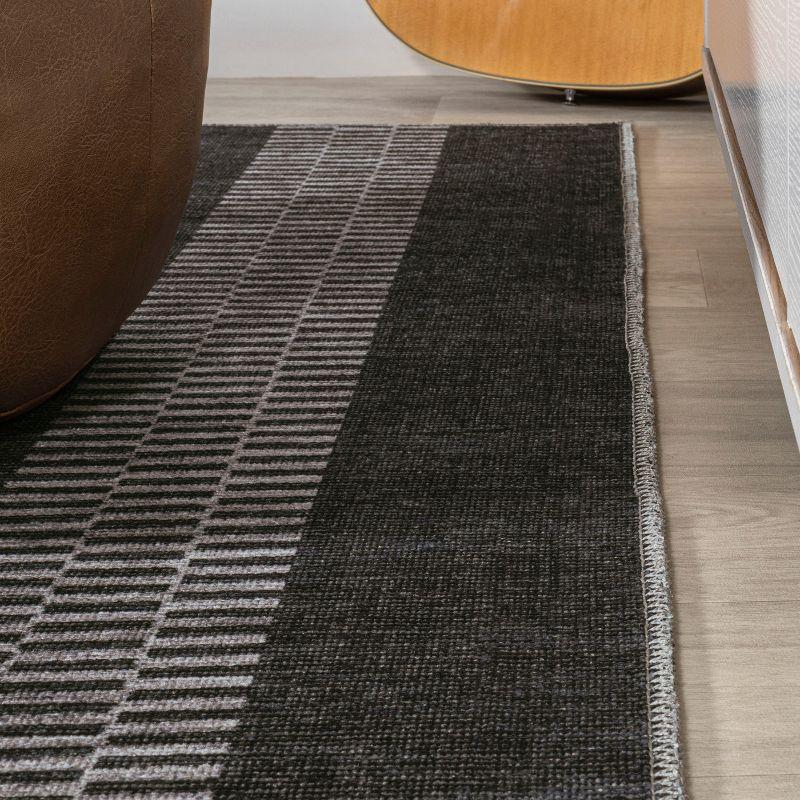 Vichy Geometric Striped Machine-Washable Indoor Area Rug - JONATHAN Y