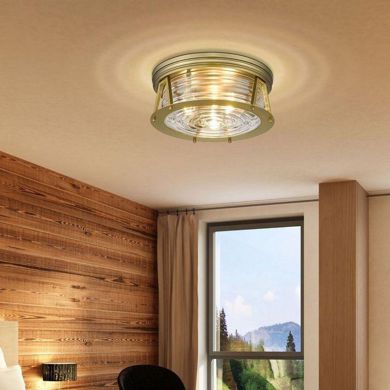 Z-Lite Cape Harbor 3 - Light Flush Mount in  Rubbed Brass