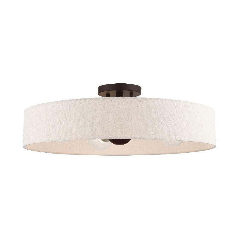 Livex Lighting Venlo 4 - Light Semi-Flush Mount in  Bronze/Antique Brass