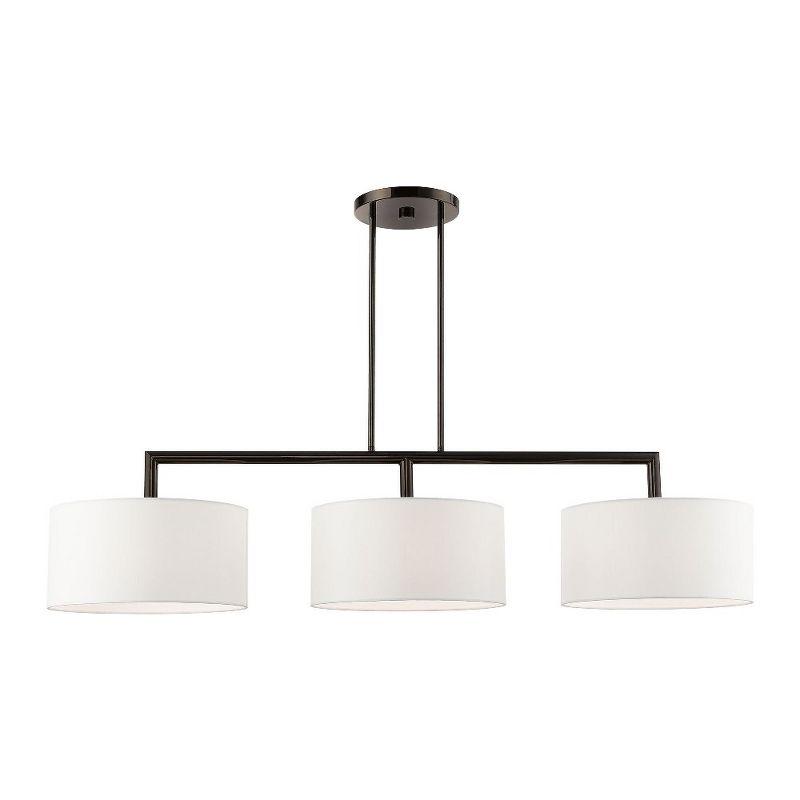 Livex Lighting Meridian 3 - Light Chandelier in  Black Chrome