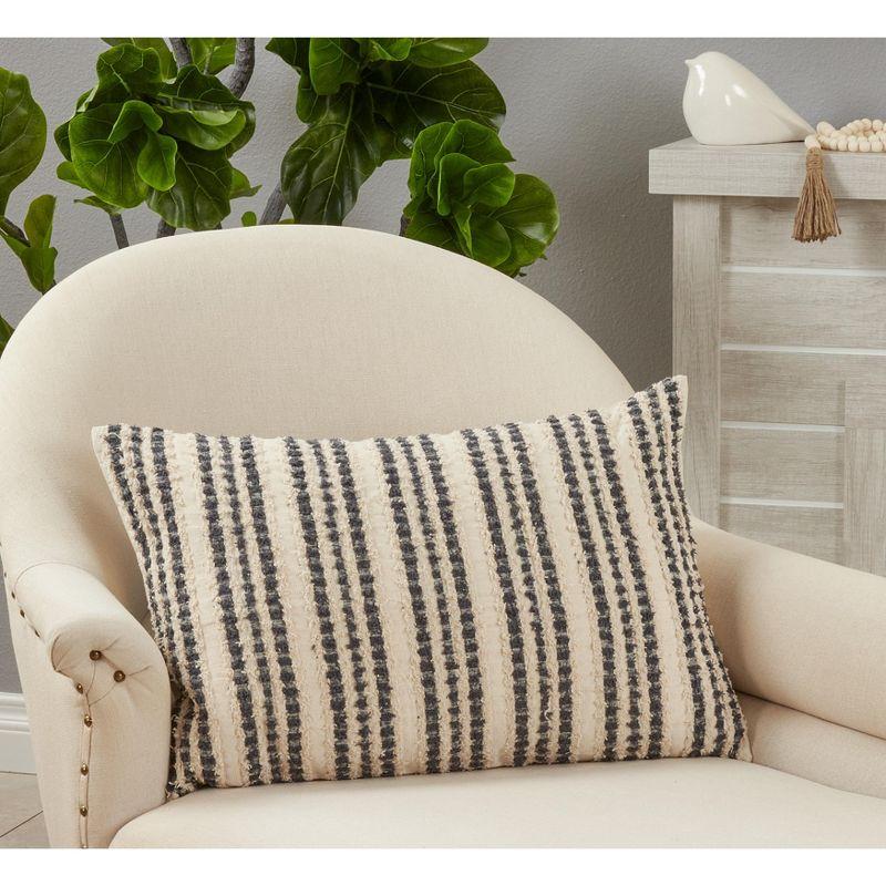 Florentina Striped Cotton Pillow Cover