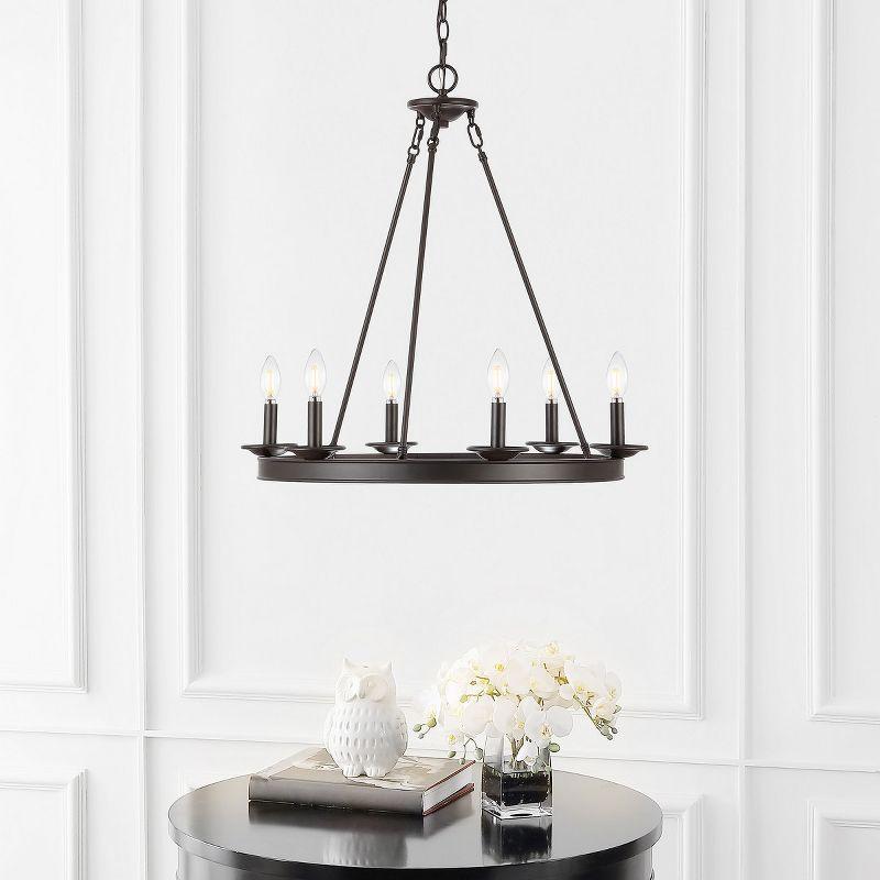 Joris 6 Light 26.25" Chandelier - CHA4015 - Oil Rub Bronze - Safavieh