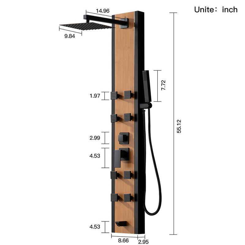 57.99'' Shower Panel with Fixed Shower Head