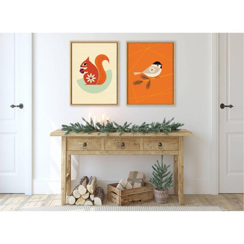 Kate & Laurel All Things Decor 18"x24" Sylvie Squirrel Wall Art by Amber Leaders Designs Natural Colorful Animal Illustration