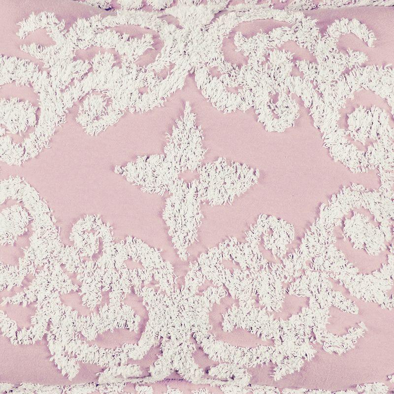 King Florence Collection 100% Cotton Tufted Unique Luxurious Medallion Design Bedspread Pink - Better Trends