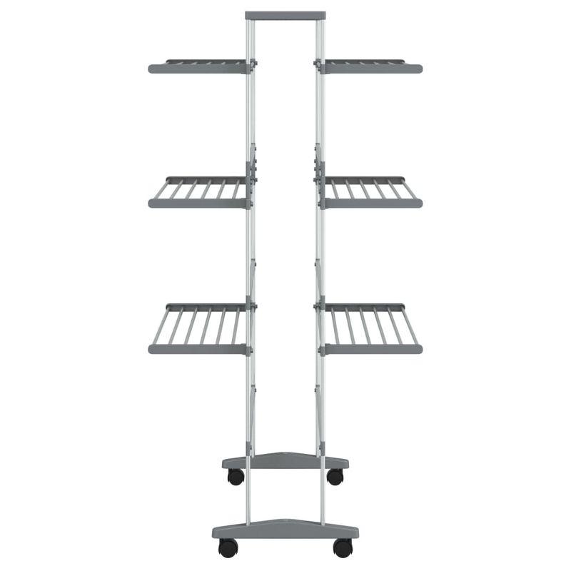 vidaXL Laundry Drying Rack with Wheels 35"x25.2"x50.8" Aluminum