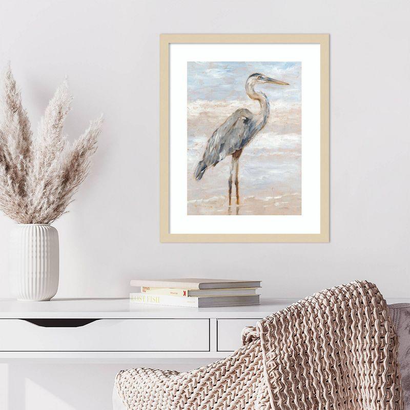 Amanti Art Beach Heron I by Ethan Harper Framed Canvas Wall Art Print