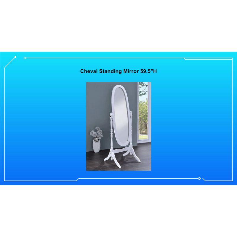 Cheval Mirror Ore International-Cherry: Oval Freestanding Wood Frame, 59" Height