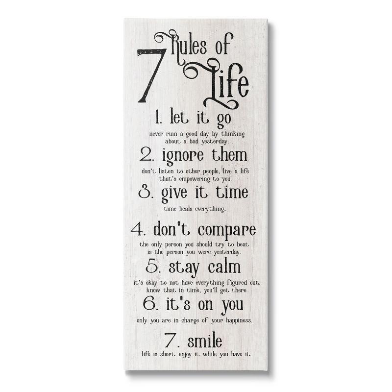 Stupell Industries " Rules Of Life Motivating List " by Lil' Rue