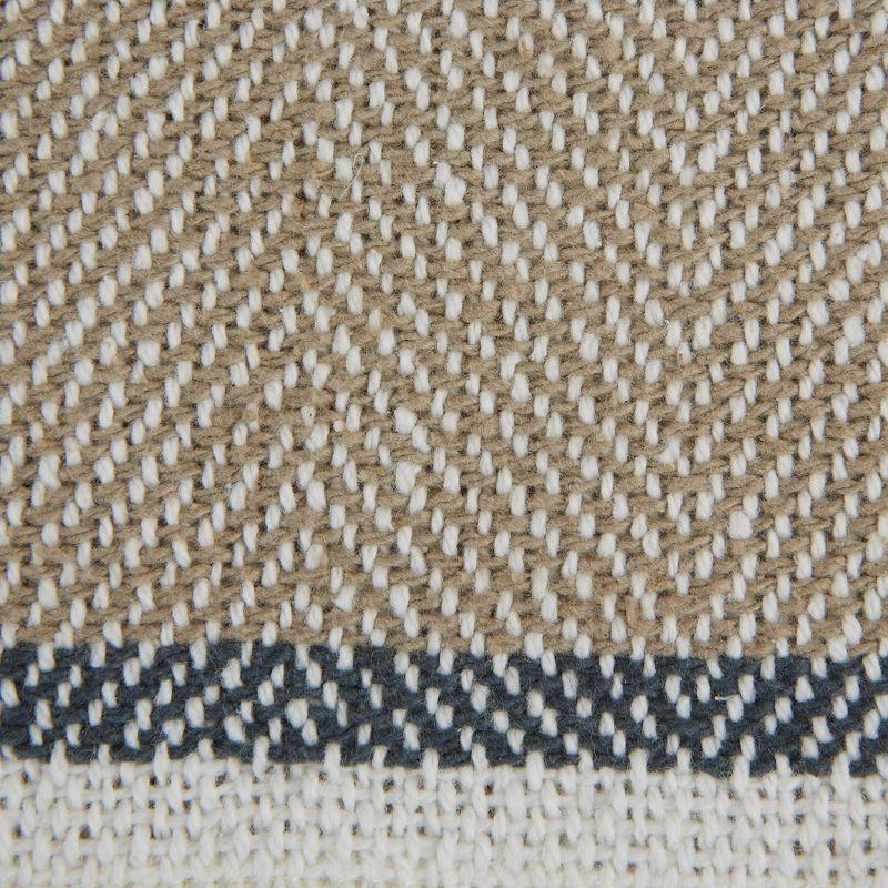 2-Tone Chevron Striped Throw Blanket Stone/Mineral - Design Imports: Hypoallergenic, Machine Washable, 50x60"