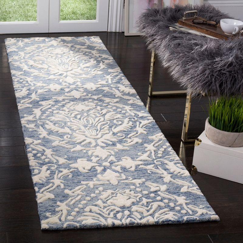 Tansy Handmade Wool Blue/Ivory Rug