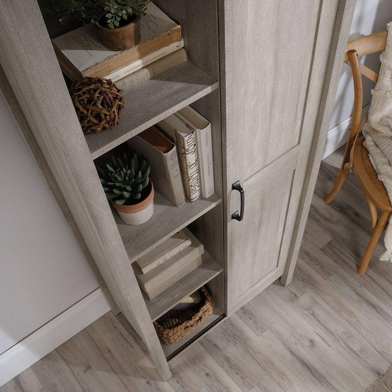 Storage Cabinet with Sliding Door Spring Maple - Sauder: Farmhouse Style, 8 Adjustable Shelves, MDF Construction