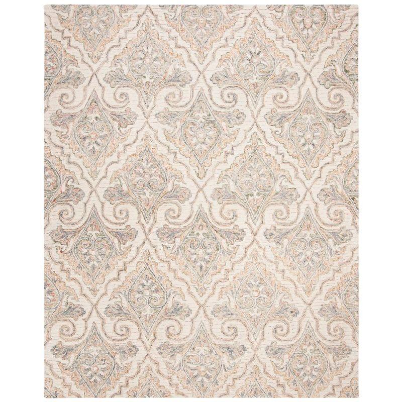 Renaissance Medallion Ivory Wool 8' x 10' Hand-Tufted Area Rug