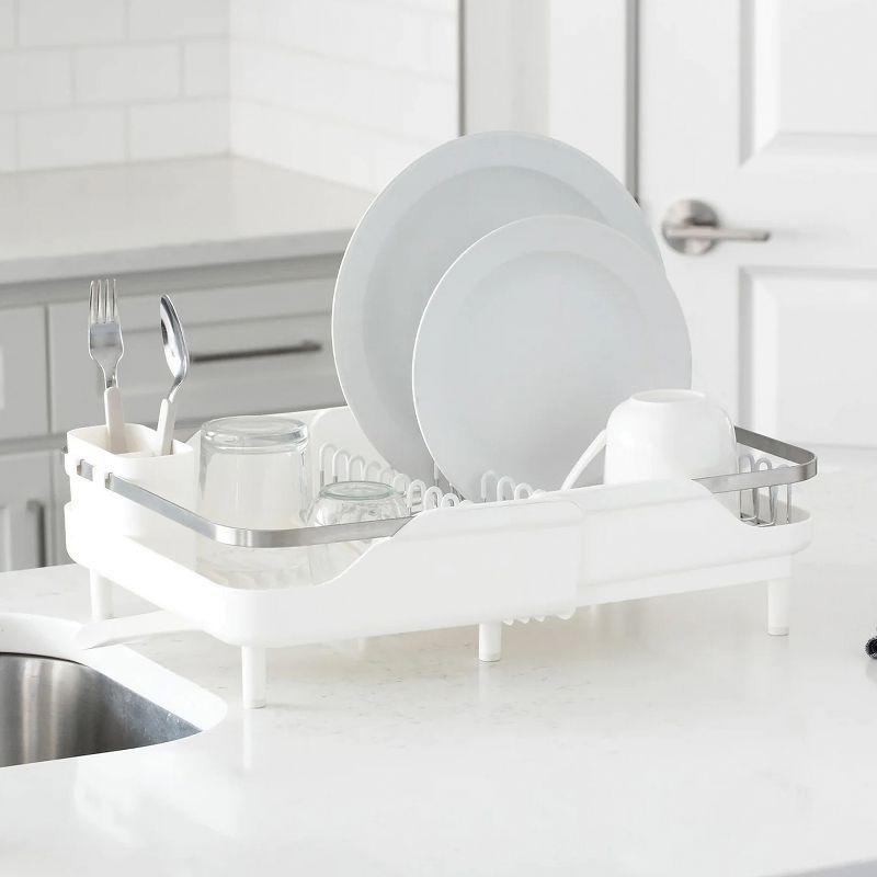 Better Houseware Large Expanding Dish Rack in White