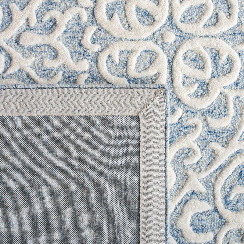 Metro MET857 Hand Tufted Indoor Area Rug - Blue/Ivory - 6'x6' - Safavieh