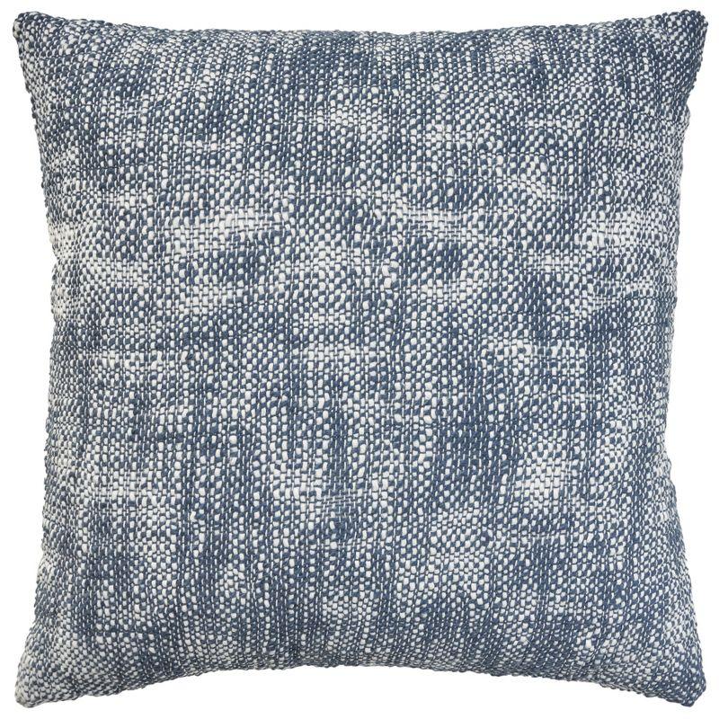 Navy 18" Square Reversible Outdoor Throw Pillow Set