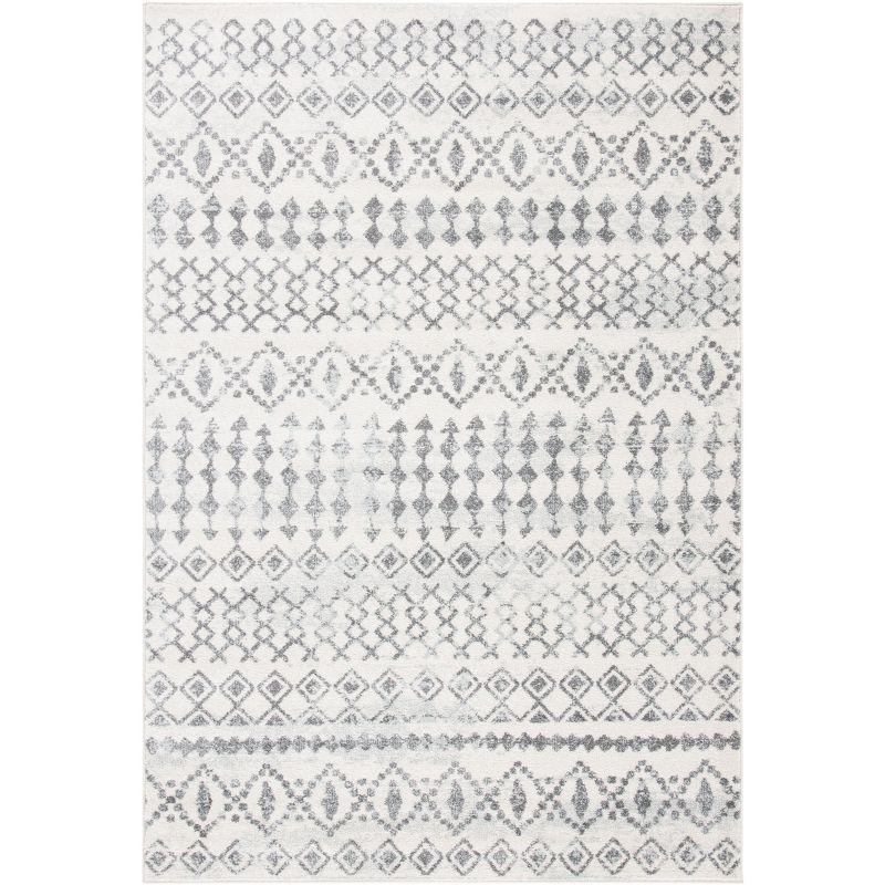 Mercer MRE420 Power Loomed Area Rug - Ivory/Grey - 4'x6' - Safavieh.
