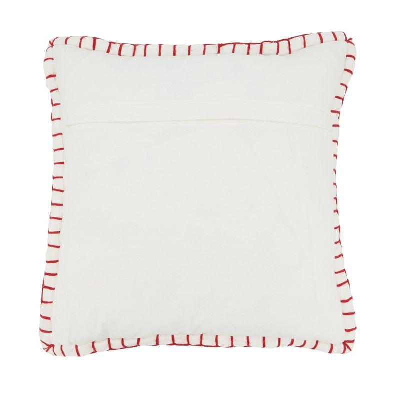 White Cotton Chunky Whip Stitch Euro Throw Pillow