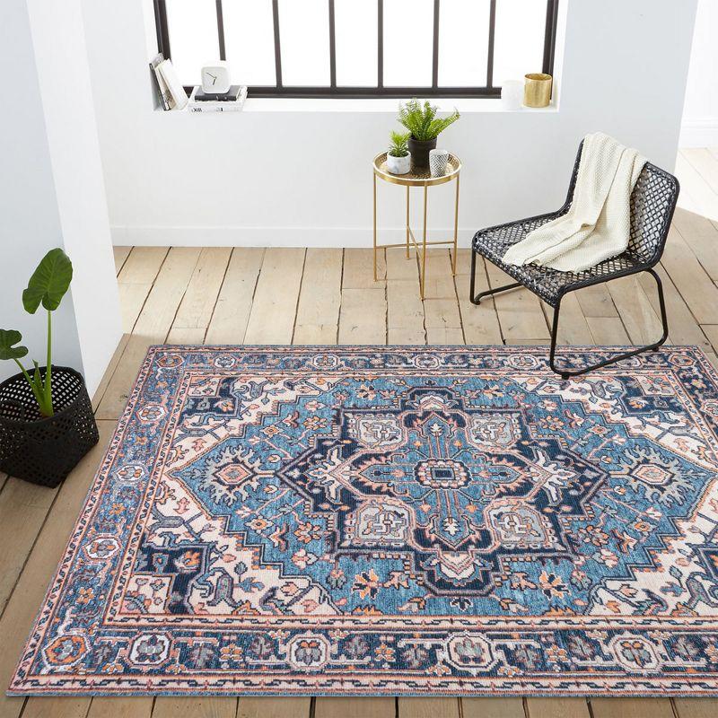 Cirali Ornate Large Medallion Washable Area Rug - JONATHAN Y