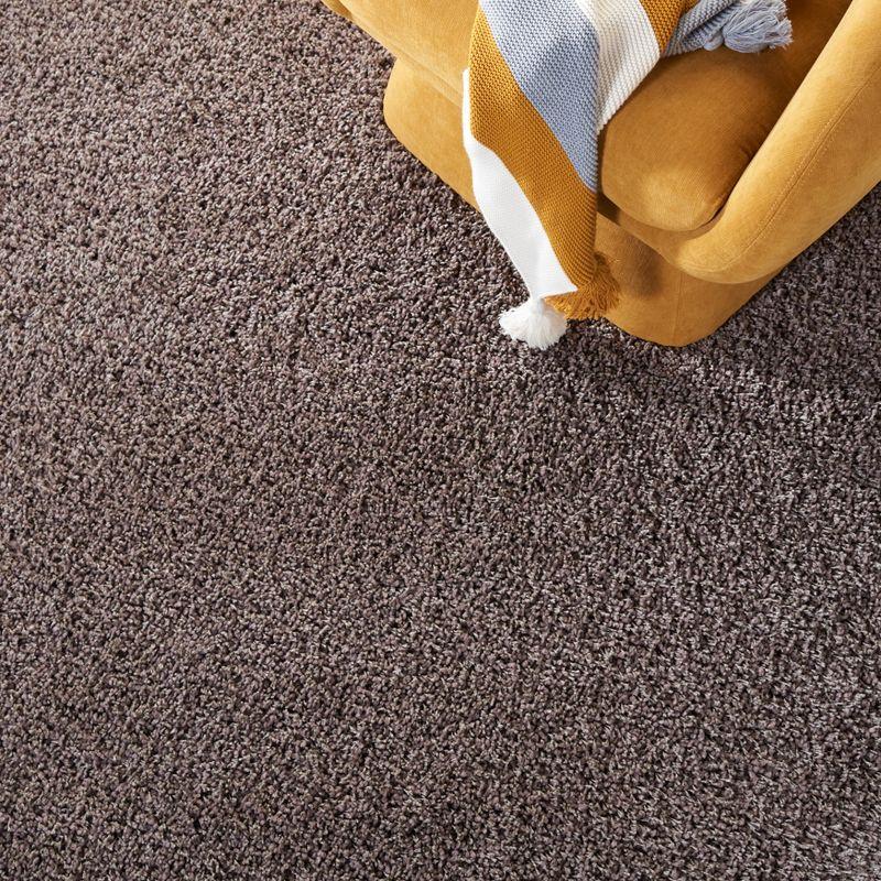 Santa Monica Shag SGN725 Power Loomed Indoor Area Rug - Taupe - 5'3"x7'6" - Safavieh