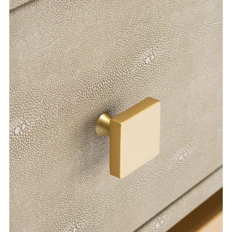 Meilana 1 Shelf 1 Drawer Nightstand - Light Taupe/Brass - Safavieh.