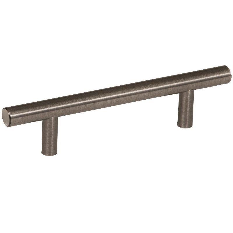 Gunmetal Steel 3-3/4 Inch Modern Bar Pull