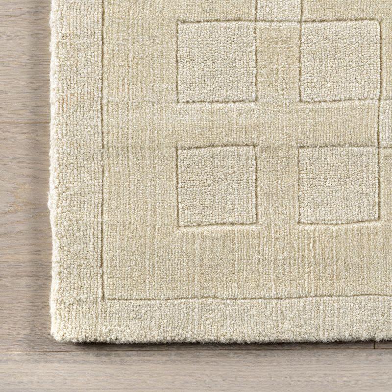 Latitude Run® Rune Bordered Wool-Blend Area Rug