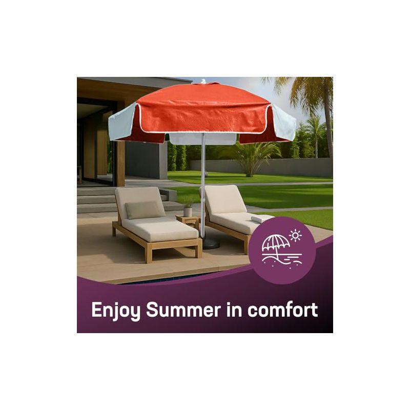 Kemp USA 6' Umbrella, Red / White