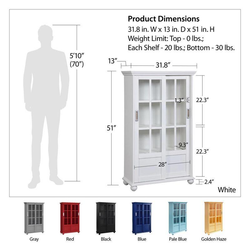 Ameriwood Home Aaron Lane Bookcase with Sliding Glass Doors