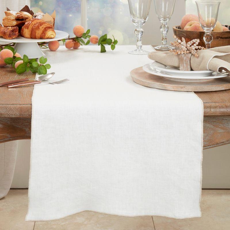 Saro Lifestyle Stonewashed Stitched Edge Table Runner