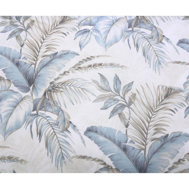 Blue Cotton Full/Queen Tropical Duvet Cover Set