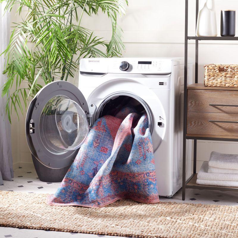 Serapi SEP356 Power Loomed Machine Washable Skid-Resistant Indoor Area Rug - Light Blue/Beige - 5'3"x7'7" - Safavieh