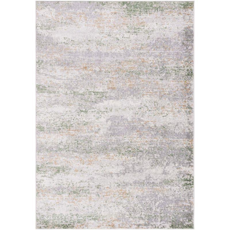 Palma Gray and Green Synthetic Area Rug