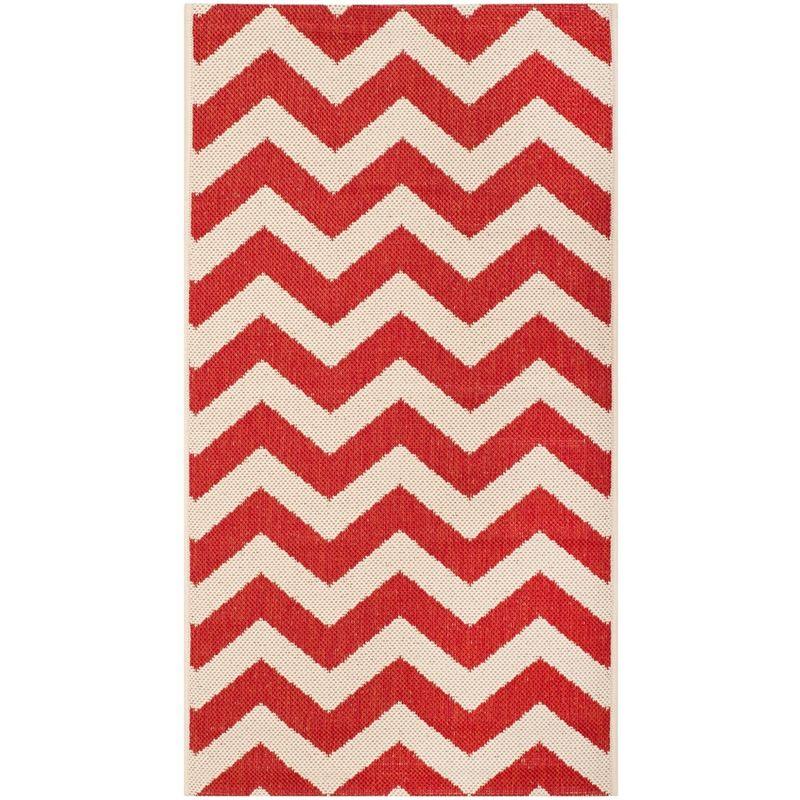 Courtyard CY6244 Power Loomed Indoor and Outdoor Accent Rug - Red - 2'x3'7" - Safavieh