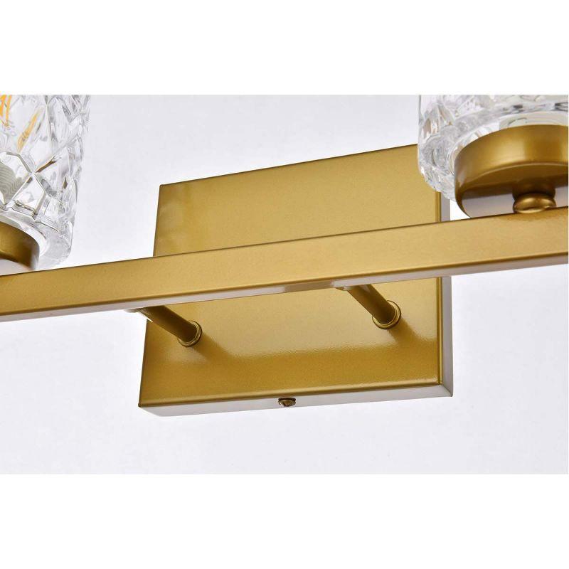 Elegant Lighting Cassie 2 lights bath sconce in brass with clear shade