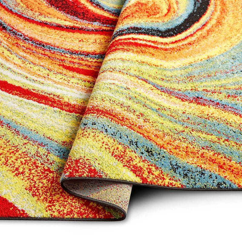 Home Dynamix Splash Adja Contemporary Abstract Swirl Area Rug