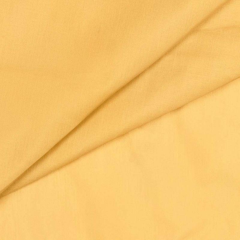 Ellis Stacey 1.5" Rod Pocket High Quality Fabric Solid Color Window Tailored Tier Pair 56"x45" Yellow