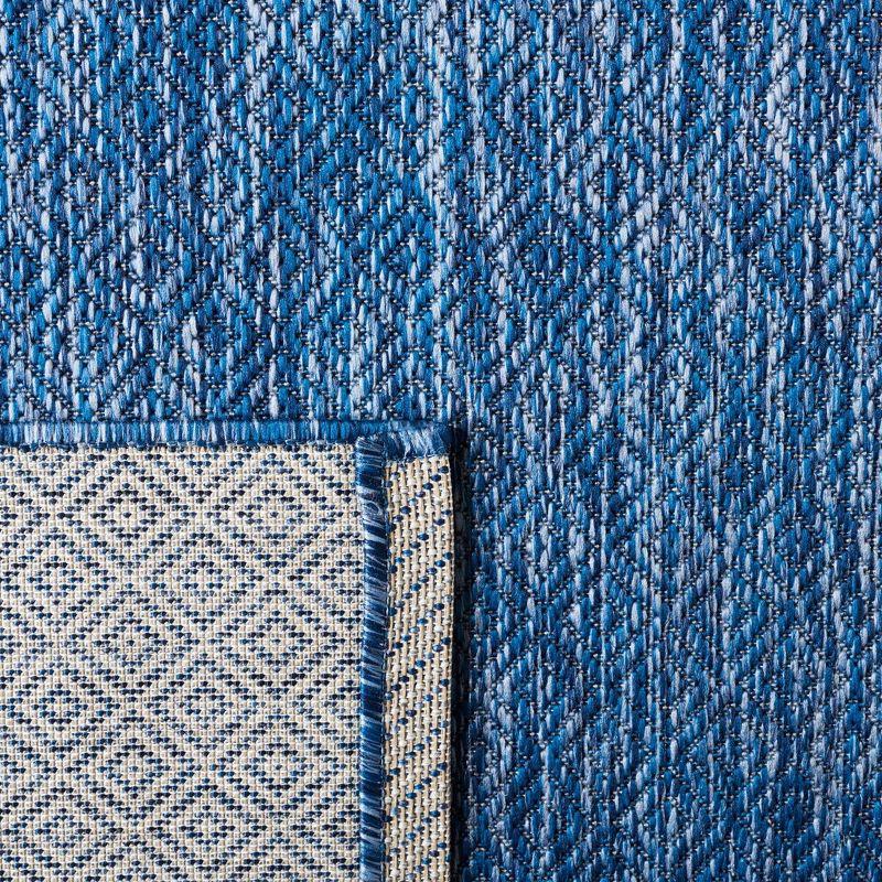 Courtyard CY8520 Power Loomed Indoor and Outdoor Area Rug - Navy/Navy - 6'7"x9'6" - Safavieh
