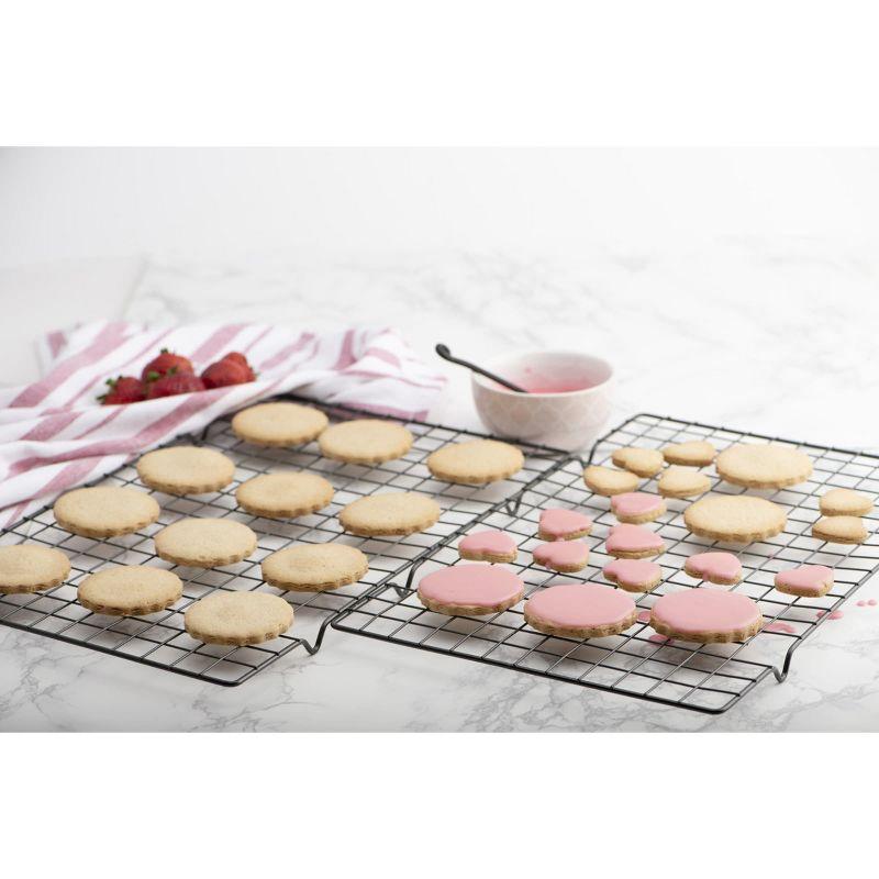 GoodCook Ready 2pk Cooling Racks: Nonstick Steel Baking & Cookie Wire Racks, Hand Wash, 16"x10.3", Black