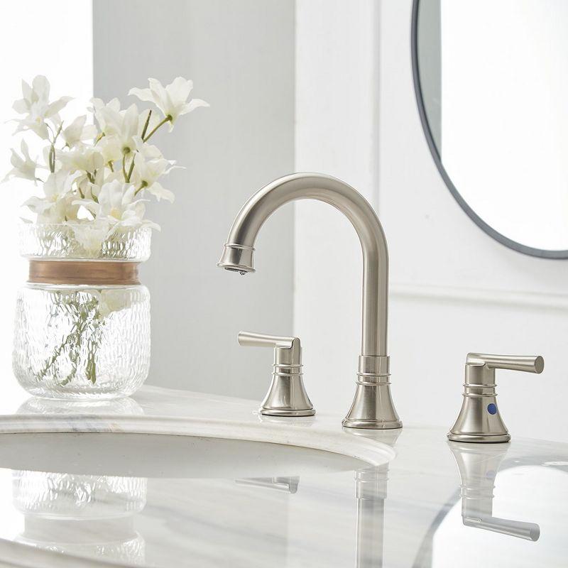 Widespread 2-handle Bathroom Faucet with Drain Assembly